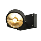 KALU, luminária de parede e de teto, QPAR111, uma lâmpada, preto, máx. 75 W