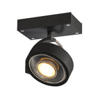 KALU, luminária de parede e de teto, QPAR111, uma lâmpada, preto, máx. 75 W