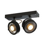KALU, luminária de parede e de teto, QPAR111, duas lâmpadas, preto, máx. 75 W