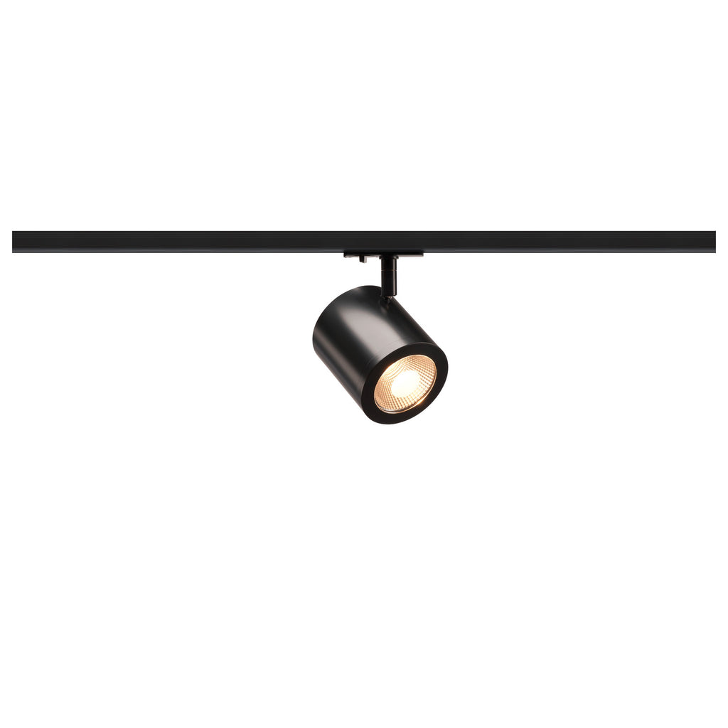 ENOLA_C, projetor para calha elétrica de alta voltagem de 1 fase, LED, 3000 K, preto, 35°, incl. adaptador de 1 fase
