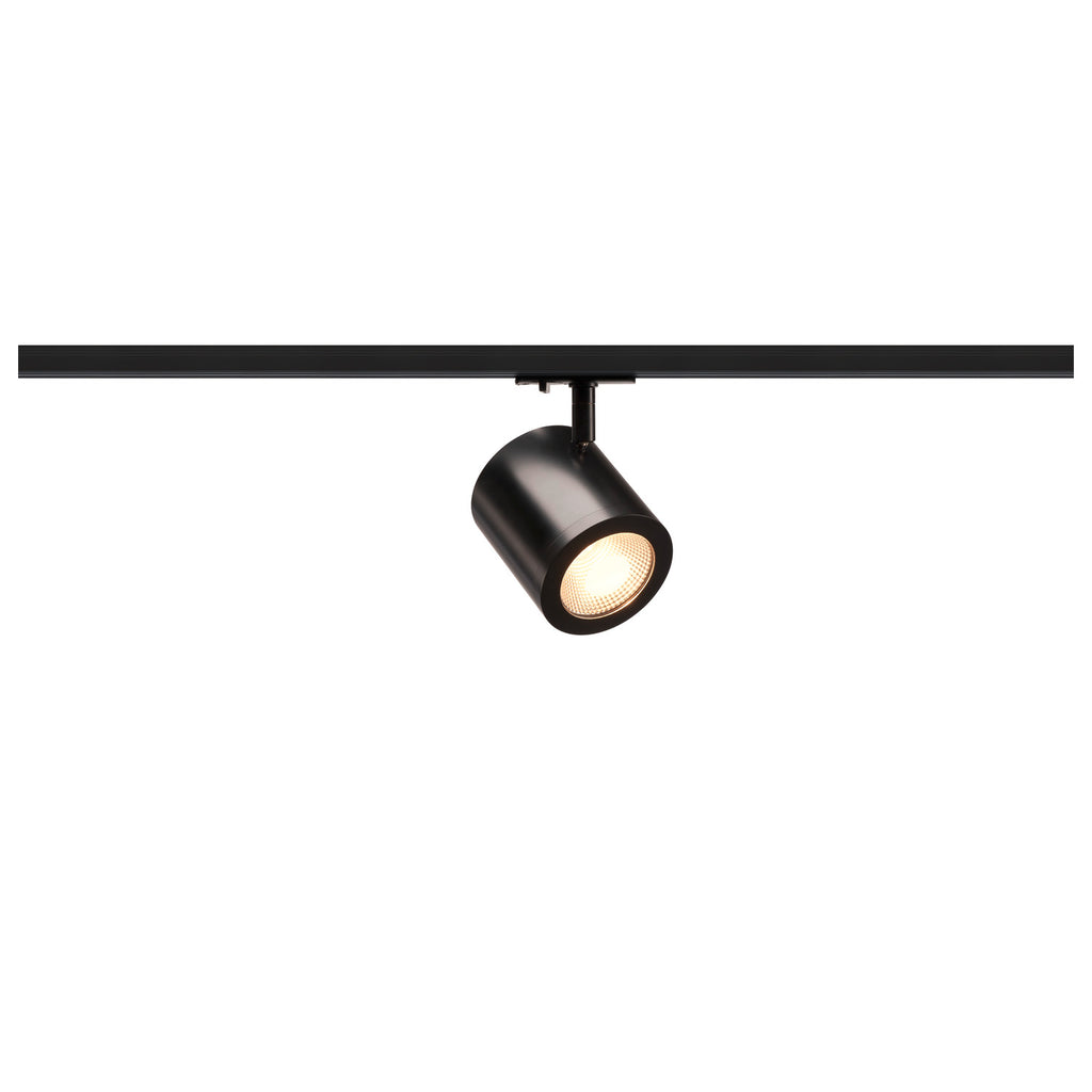 ENOLA_C, projetor para calha elétrica de alta voltagem de 1 fase, LED, 3000 K, preto, 55°, incl. adaptador de 1 fase
