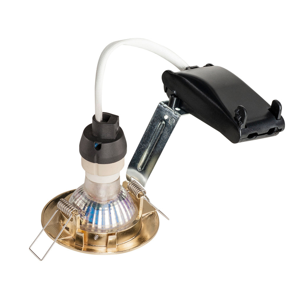 PIKA, luminária de embutir no teto, QPAR51, rígida, latão, máx. 50 W
