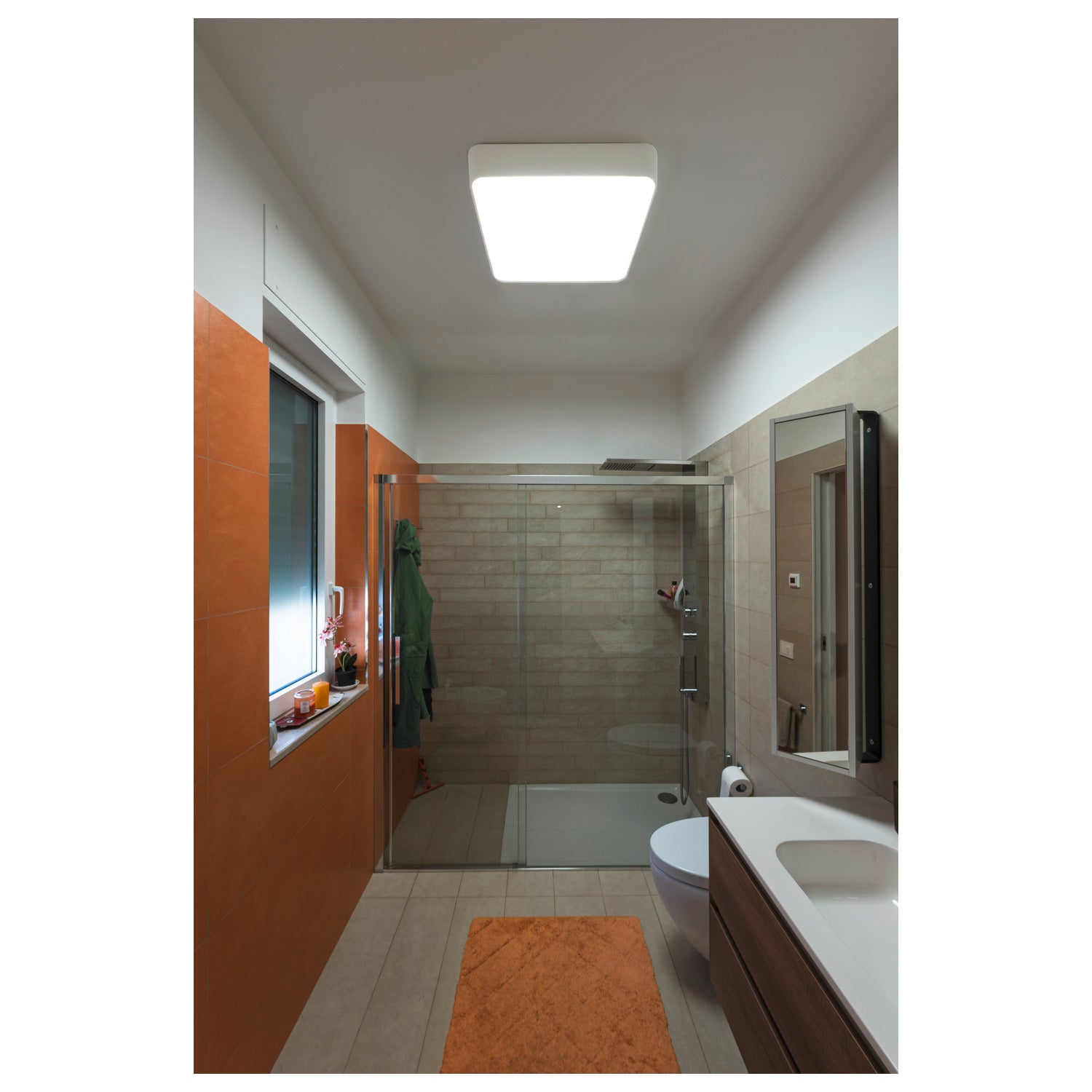 MEDO 60, luminária de teto, LED, 3000 K, angular, branco, 1-10V