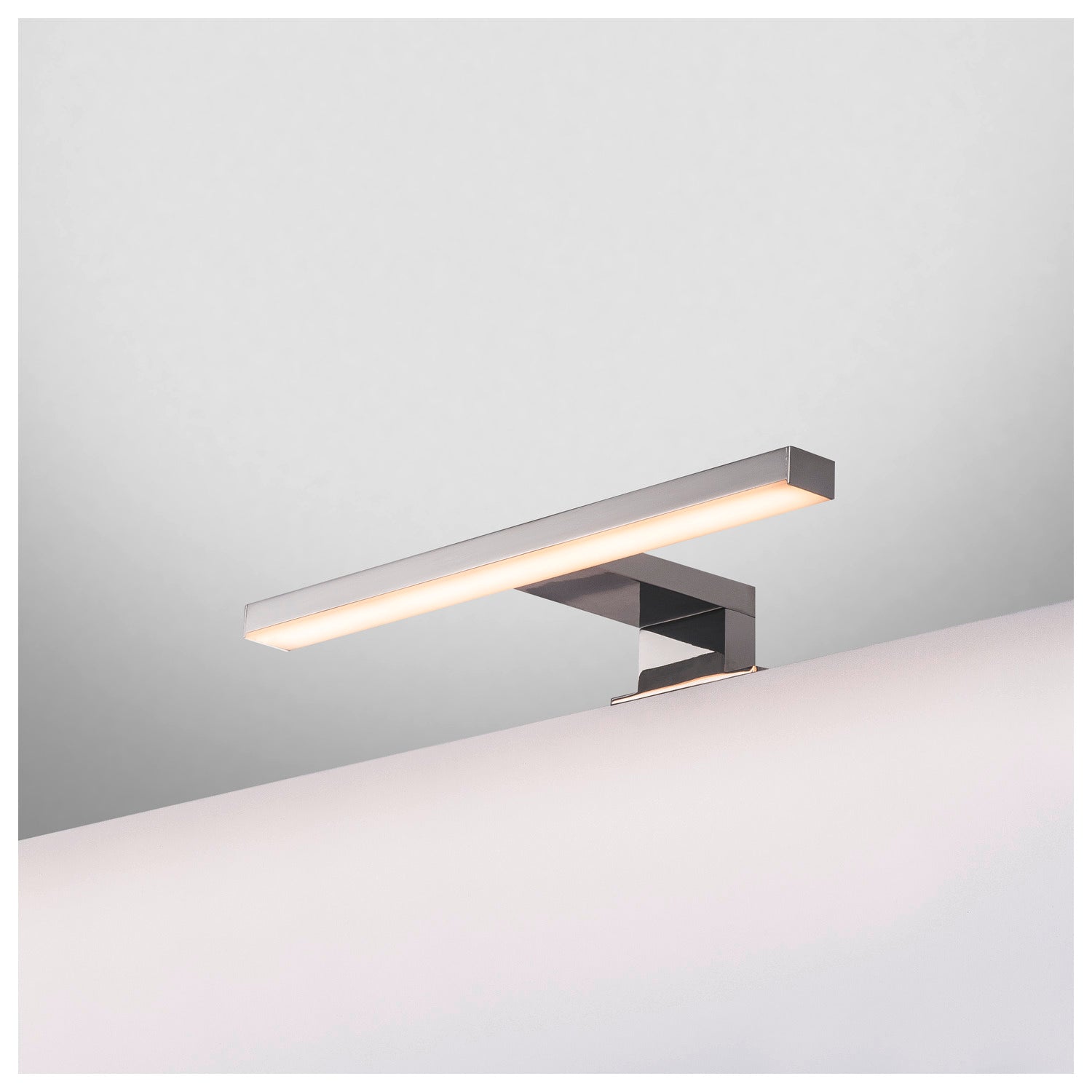 DORISA, luminária de espelho, LED, 4000 K, curto, cromado, IP44