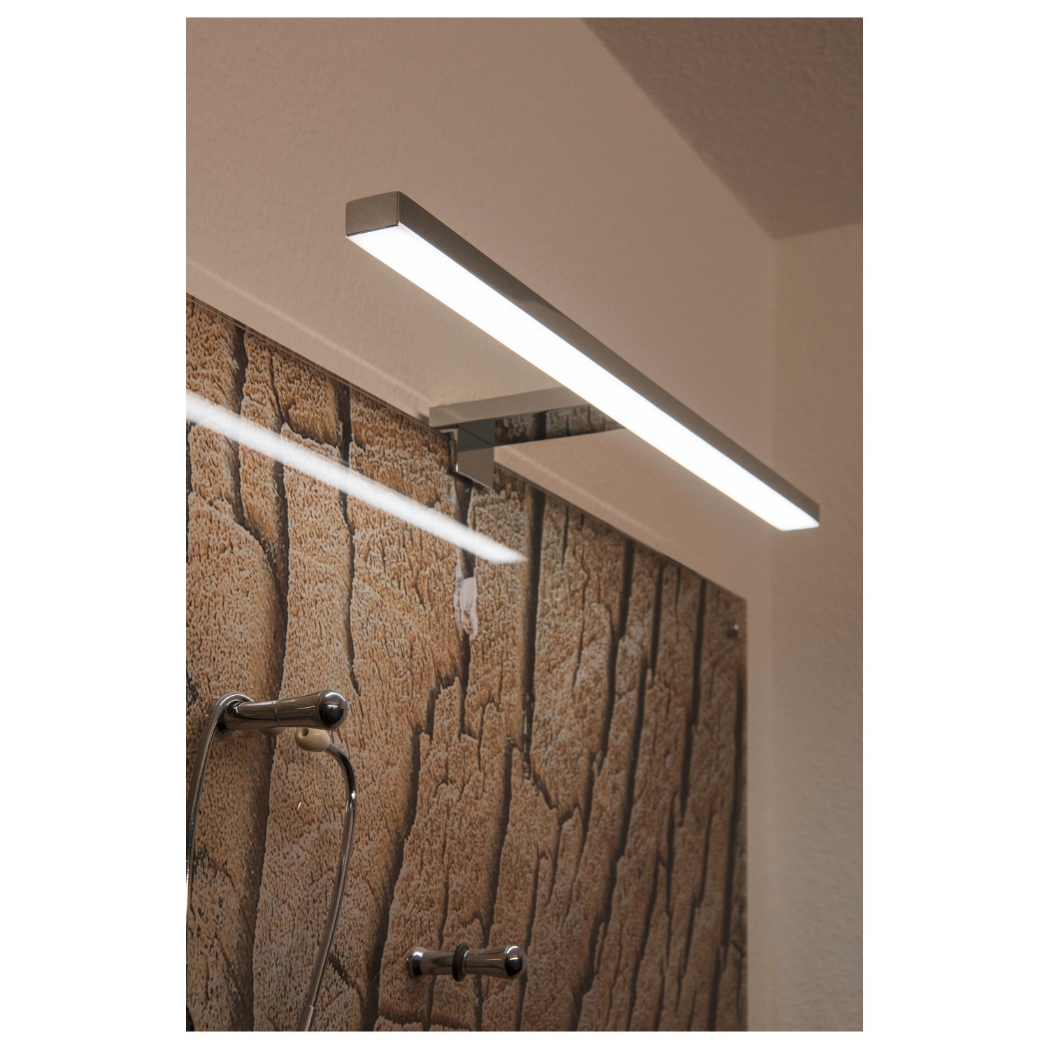 DORISA, luminária de espelho, LED, 4000 K, longo, cromado, IP44