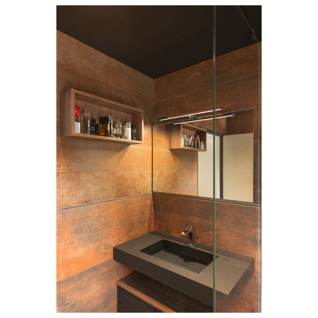 DORISA, luminária de espelho, LED, 4000 K, longo, cromado, IP44