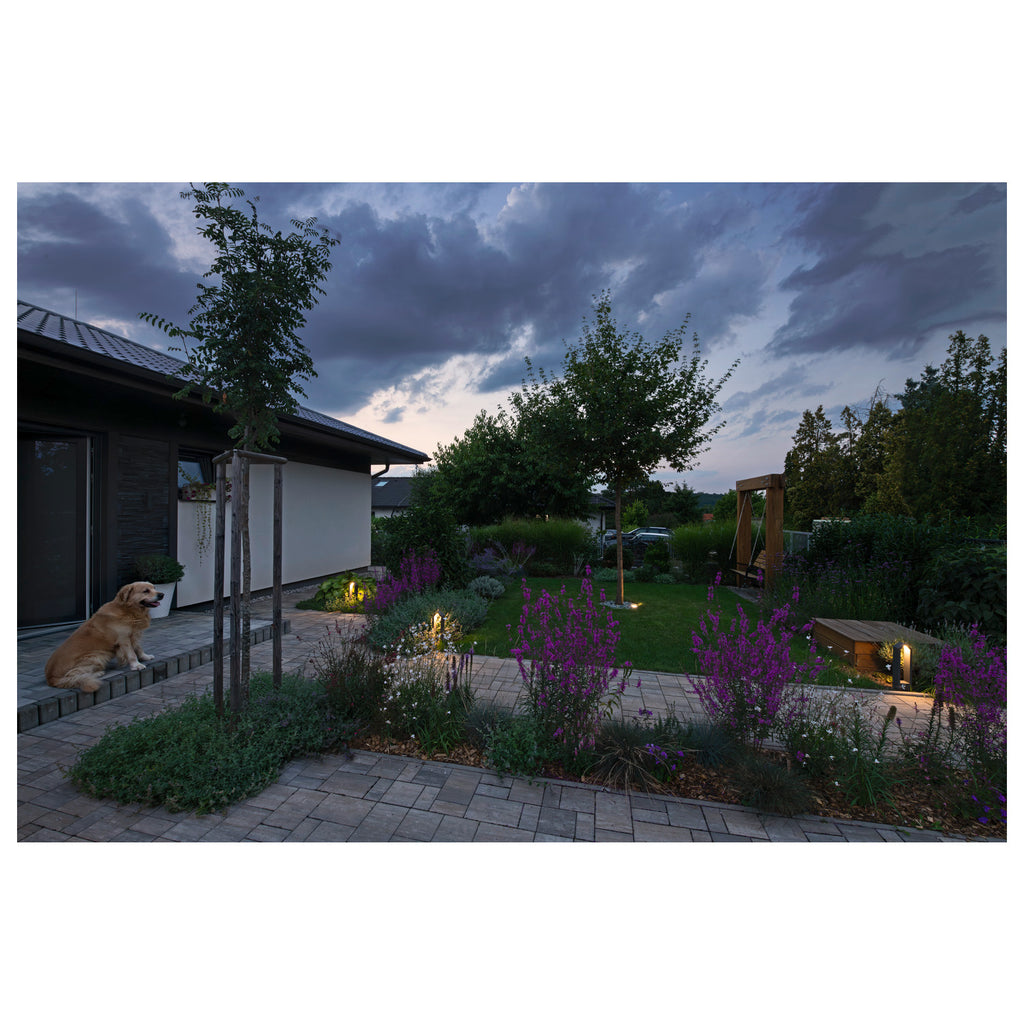 DASAR FLAT LED 80, luminária de embutir no chão para exteriores, LED, 3000 K, IP67, redonda, aço inox escovado, 3,5 W