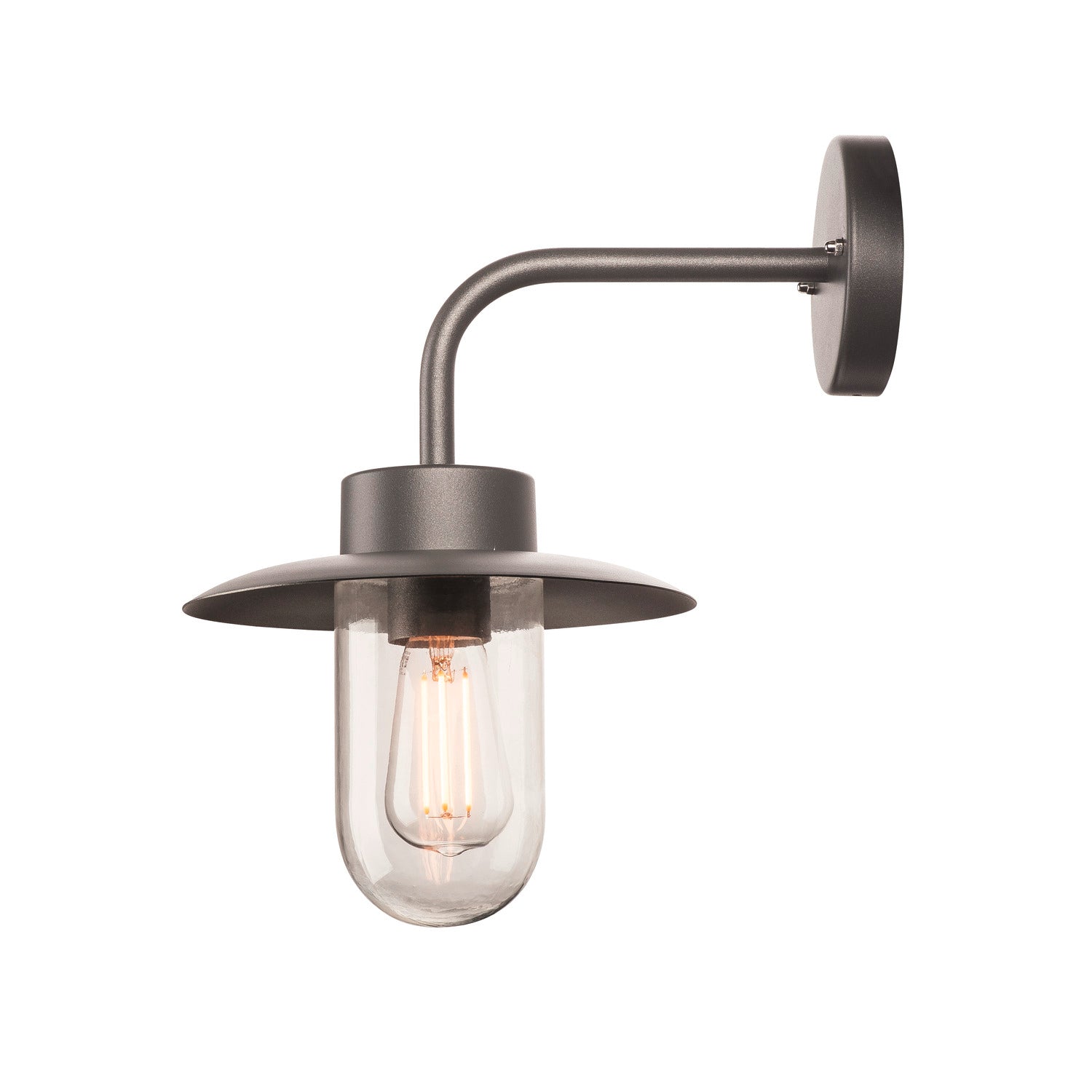 MOLAT, luminária de parede Outdoor, E27, antracite, máx. 60 W, IP44