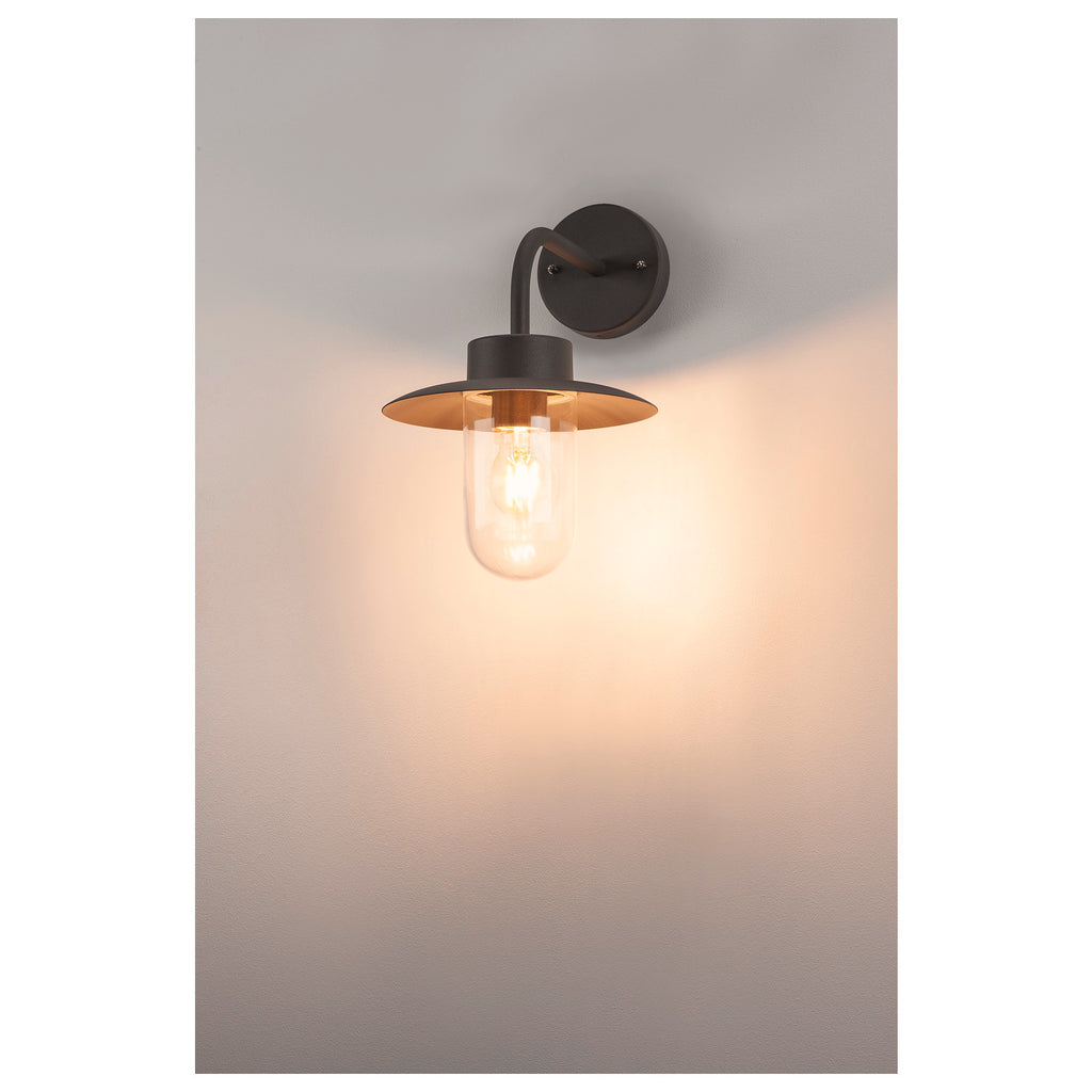 MOLAT, luminária de parede Outdoor, E27, antracite, máx. 60 W, IP44