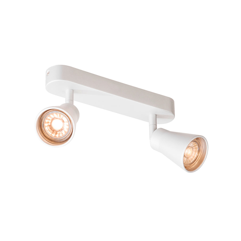 AVO CW Double, luminária de montagem na parede e no teto Indoor, QPAR51, branco, máx. 50 W