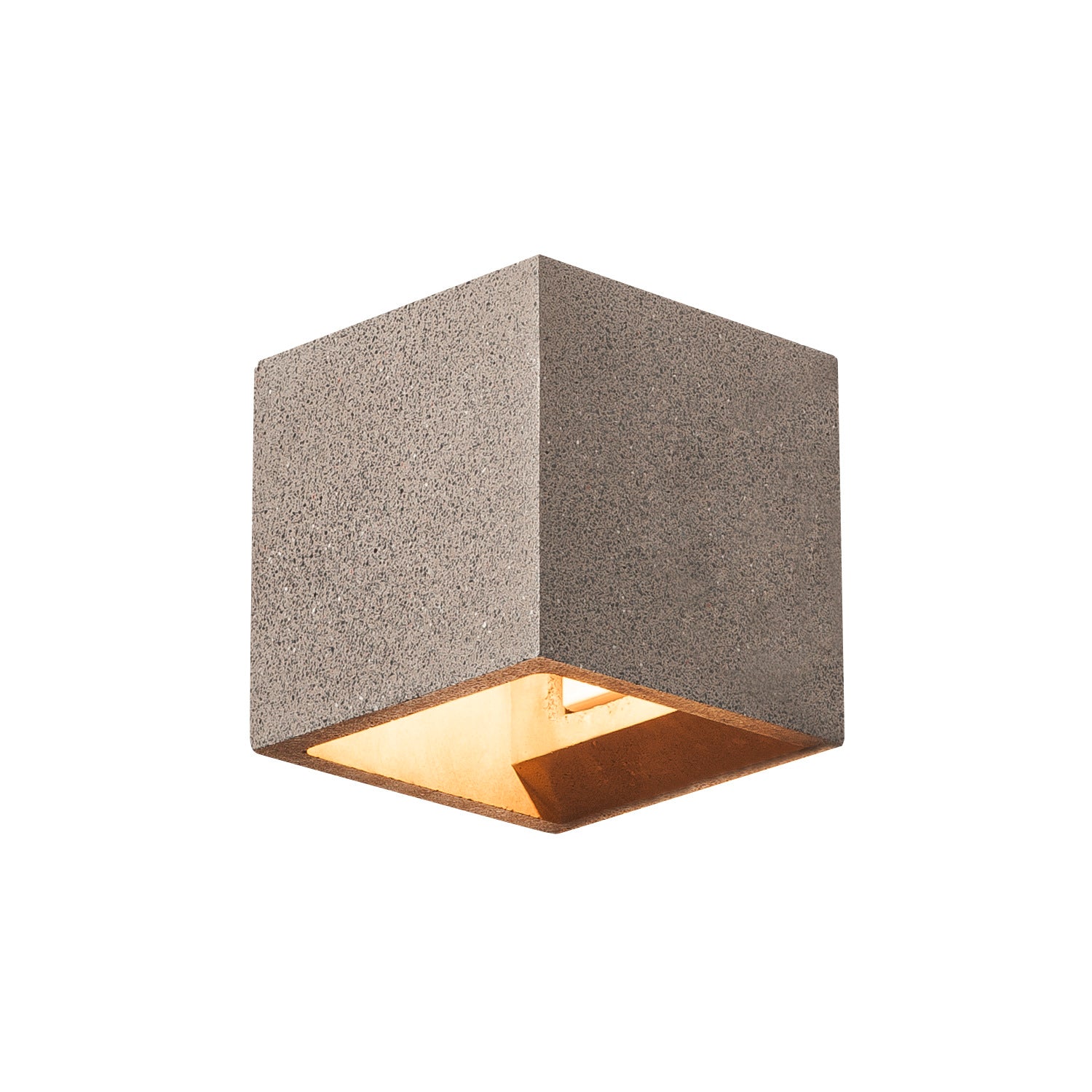 SOLID CUBE, luminária de parede, QT14, arenito preto, máx. 25 W