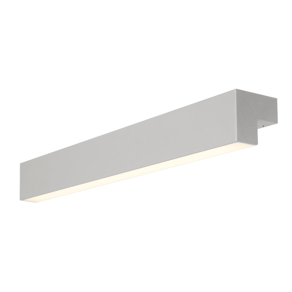 L-LINE 60 LED, luminária de parede e de teto, IP44, 3000 K,prata