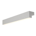 L-LINE 60 LED, luminária de parede e de teto, IP44, 3000 K,prata