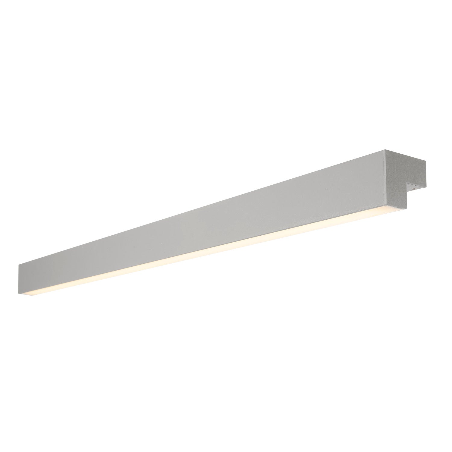 L-LINE 120, luminária de parede e de teto, LED, 3000 K, IP44, prateado, C/L/A 118/7/7 cm, 2x12,9 W