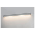 L-LINE 120, luminária de parede e de teto, LED, 3000 K, IP44, prateado, C/L/A 118/7/7 cm, 2x12,9 W