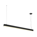 Q-LINE DALI SINGLE LED, luminária pendente, luz regulável, 1500 mm, preto