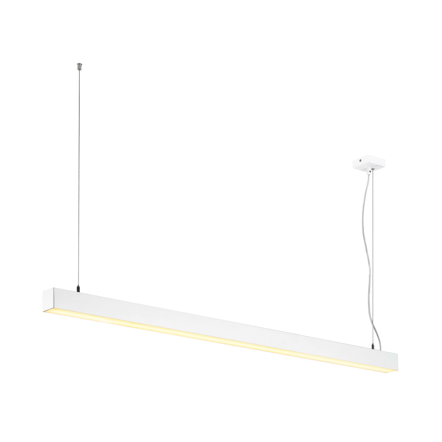 Q-LINE DALI SINGLE LED, luminária pendente, luz regulável, 1500 mm, branco