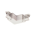 S-TRACK SYSTEM - Conector S-TRACK L, terra exterior, com opção de alimentação, PHASE, branco