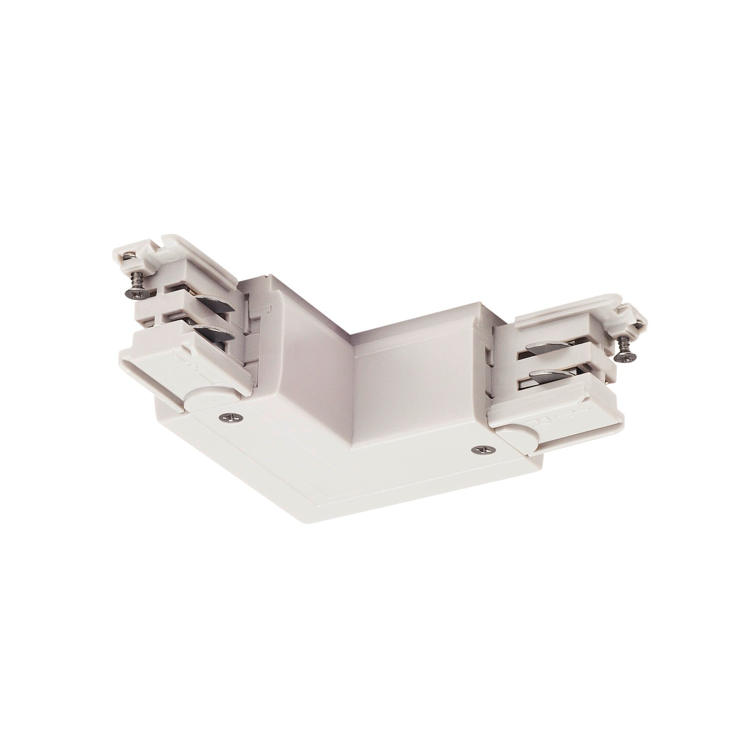 S-TRACK SYSTEM - Conector S-TRACK L, terra exterior, com opção de alimentação, PHASE, branco