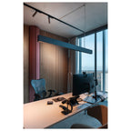 GLENOS II - GLENOS, luminária pendente de perfil, LED, 3000 K, preto, 1 m, 43 W
