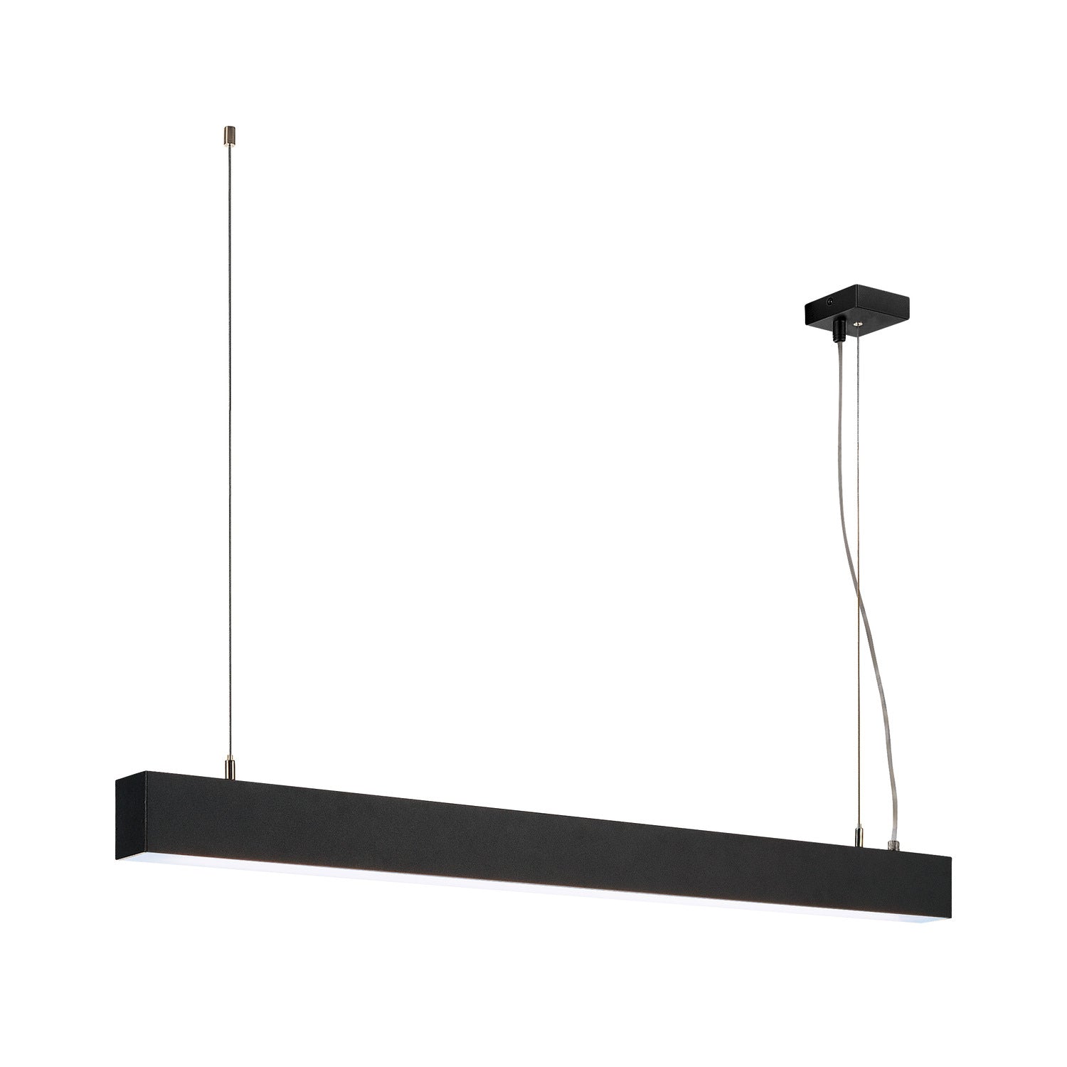 GLENOS II - GLENOS, luminária pendente de perfil, LED, 4000 K, preto, 1 m, 43 W