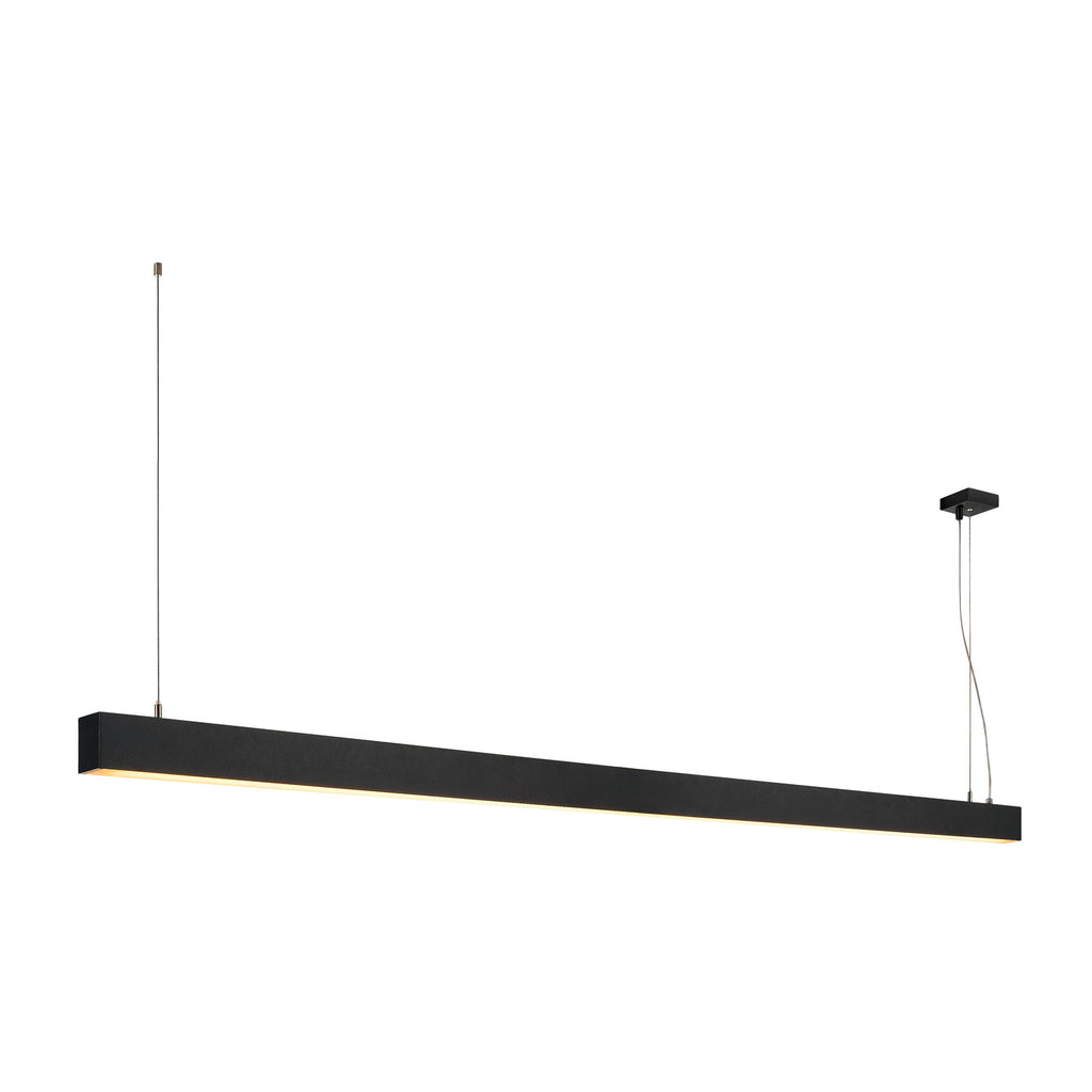 GLENOS II - GLENOS, luminária pendente de perfil, LED, 3000 K, preto, 2 m, 85 W
