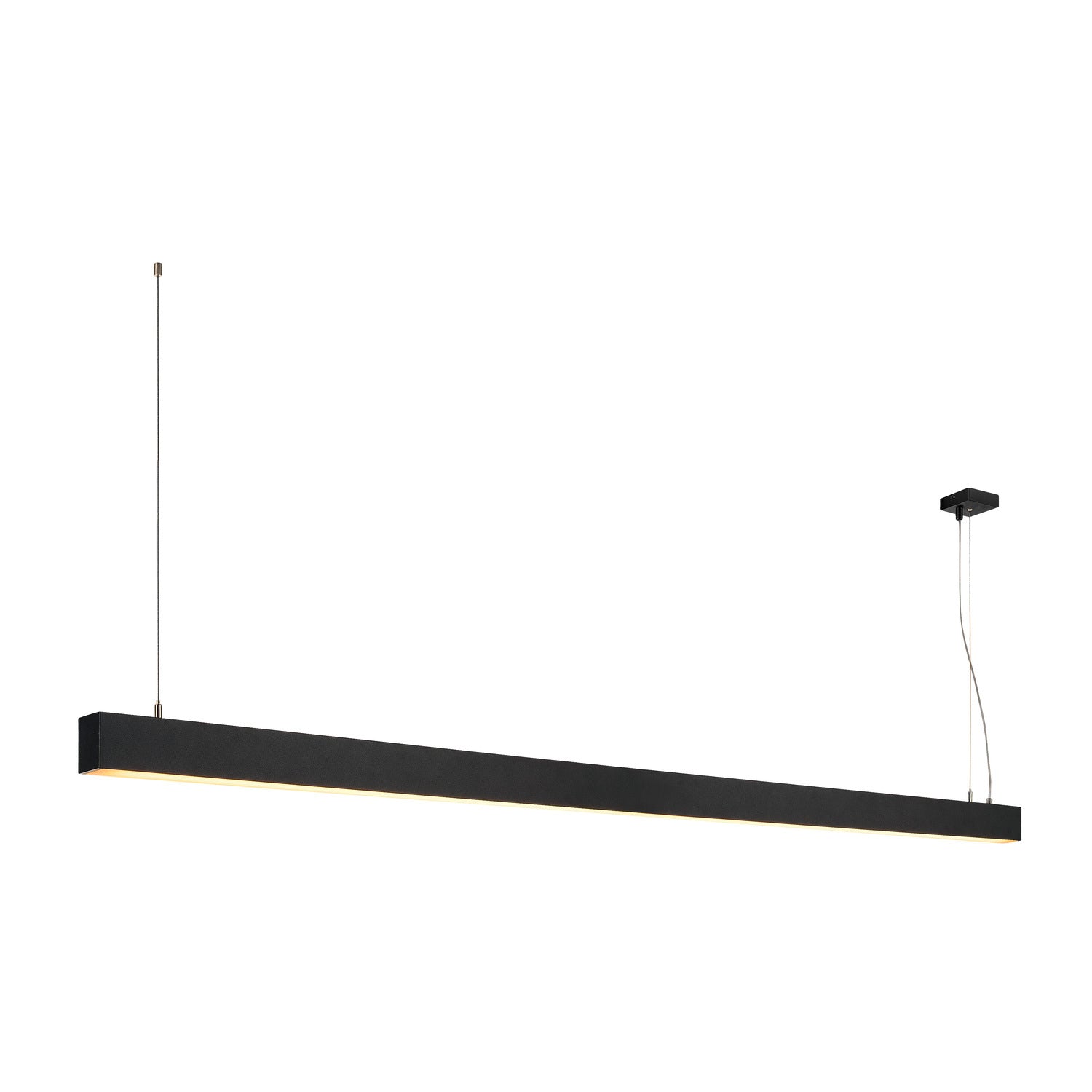 GLENOS II - GLENOS, luminária pendente de perfil, LED, 3000 K, preto, 2 m, 85 W
