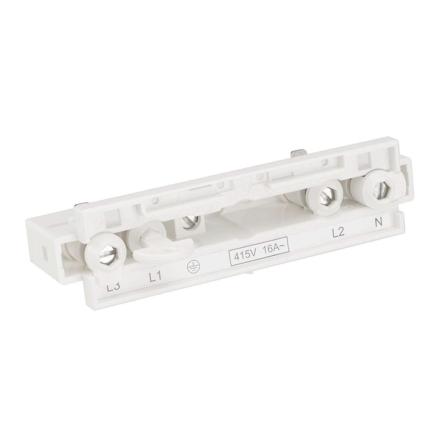 EUTRAC SYSTEM - EUTRAC Conectores longitudinais, com capacidade de alimentação, branco RAL 9016