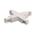 EUTRAC SYSTEM - EUTRAC Conector em X, com capacidade de alimentação, branco RAL 9016