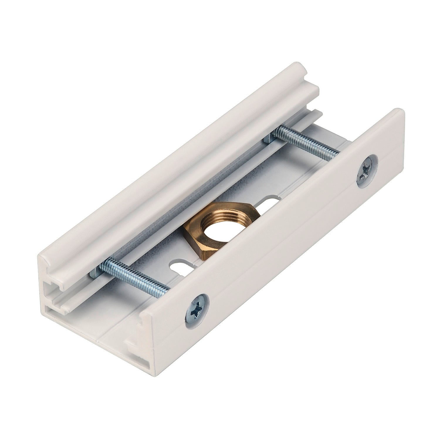 EUTRAC SYSTEM - PEÇA DE UNIÃO DE ARTICULAÇÕES, para calha de montagem saliente de 3 fases de alta voltagem EUTRAC, rosca M13, branco