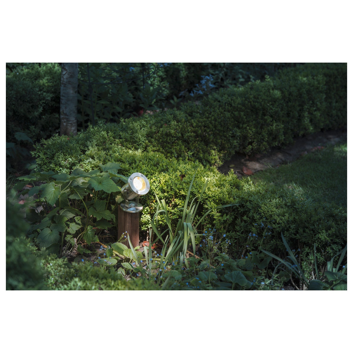 NAUTILUS SPIKE, luminária de estaca LED Outdoor, aço inoxidável 316, IP55, 3000 K