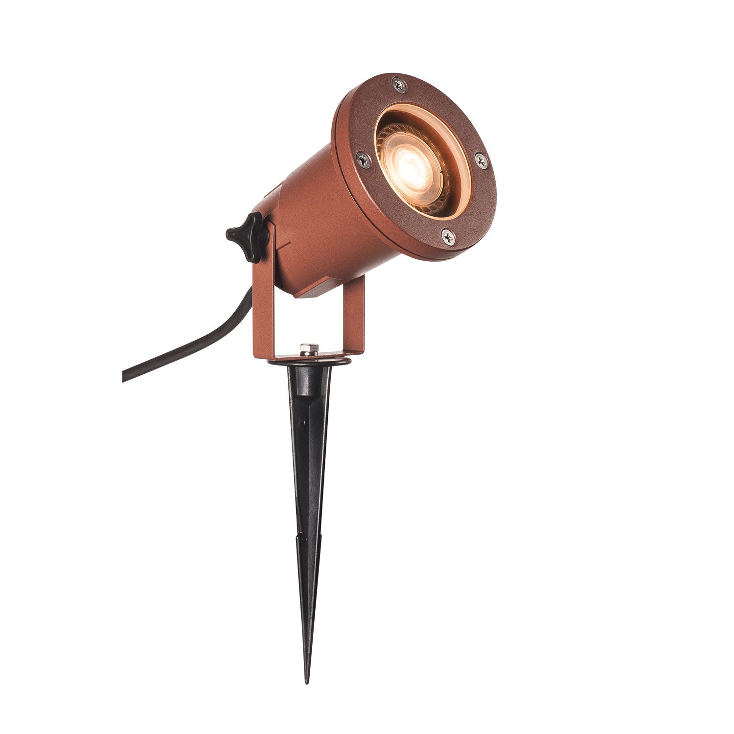 BIG NAUTILUS QPAR51, luminária de estaca Outdoor, cor de ferrugem IP65 máx. 11 W