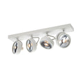 KALU CW, luminária de montagem na parede e no teto Indoor, quad, QPAR111, branco, 4x75 W