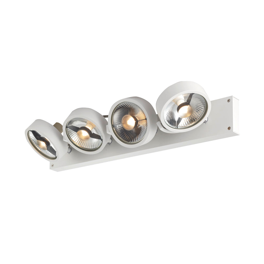 KALU CW, luminária de montagem na parede e no teto Indoor, quad, QPAR111, branco, 4x75 W