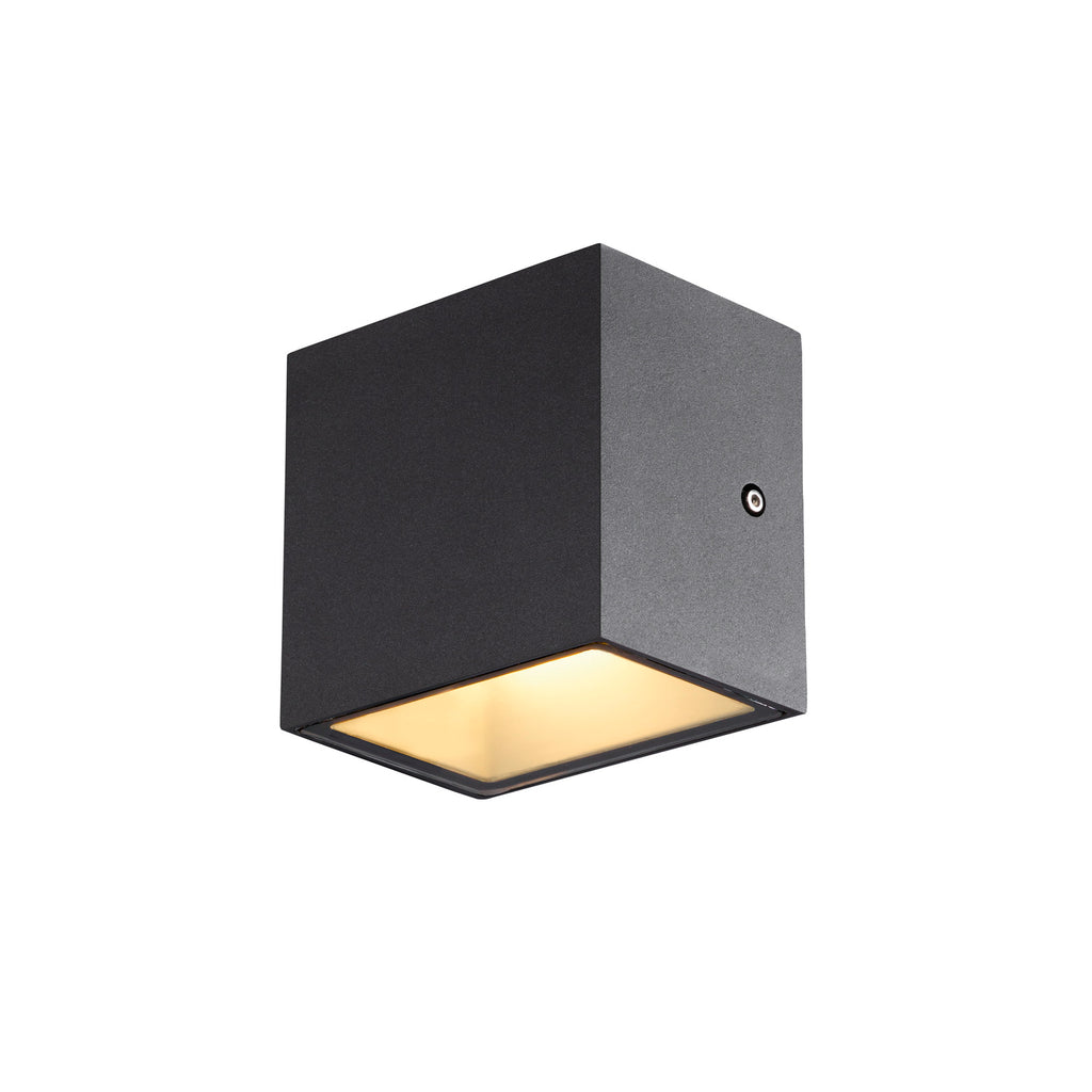 SITRA CUBE WL, luminária de montagem na parede e no teto LED Outdoor, antracite, IP65, 3000 K, 11 W
