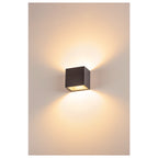 SITRA CUBE WL, luminária de montagem na parede e no teto LED Outdoor, antracite, IP65, 3000 K, 11 W