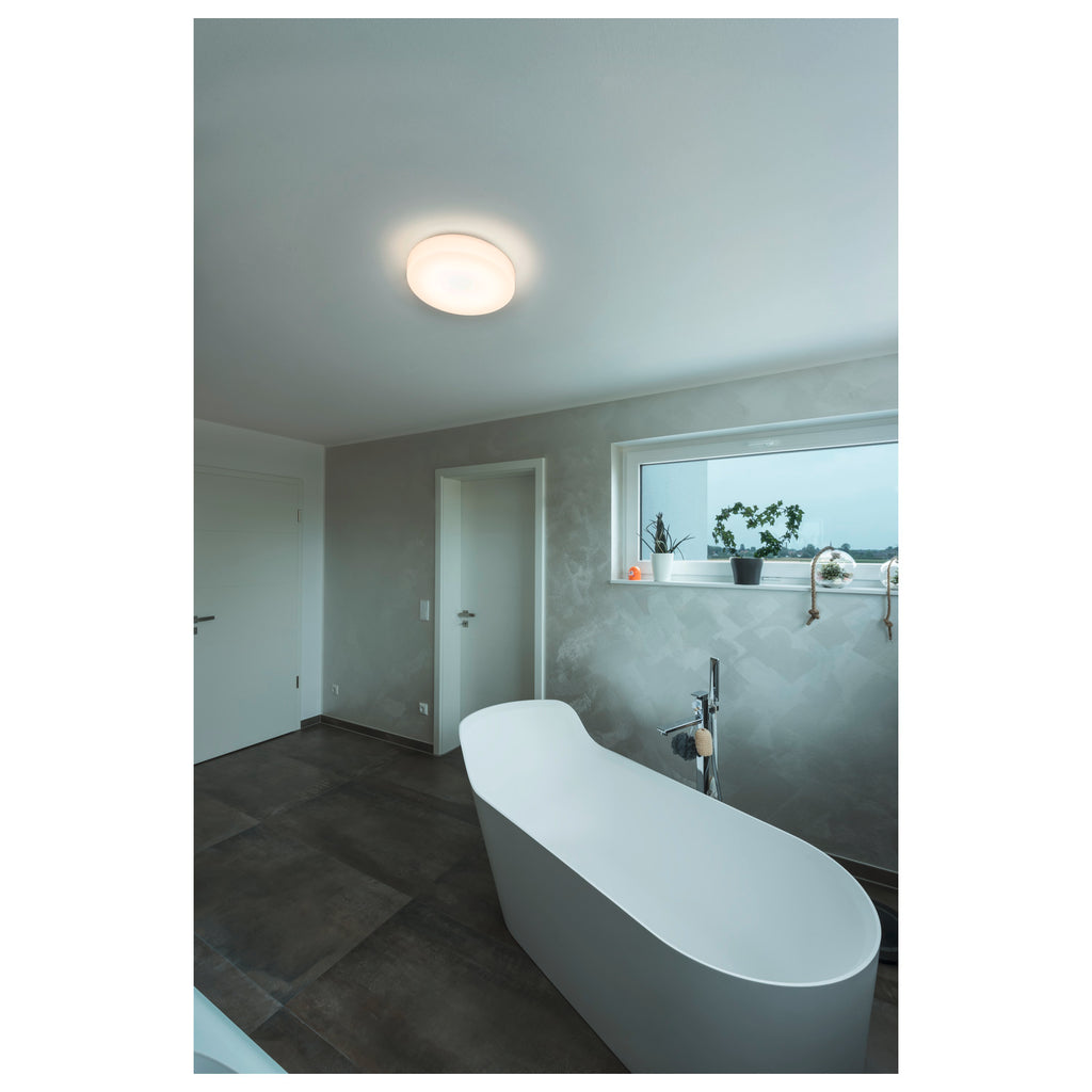 LIPSY 40 Drum CW, luminária de montagem na parede e no teto LED Outdoor, branco, IP44 3000/4000 K