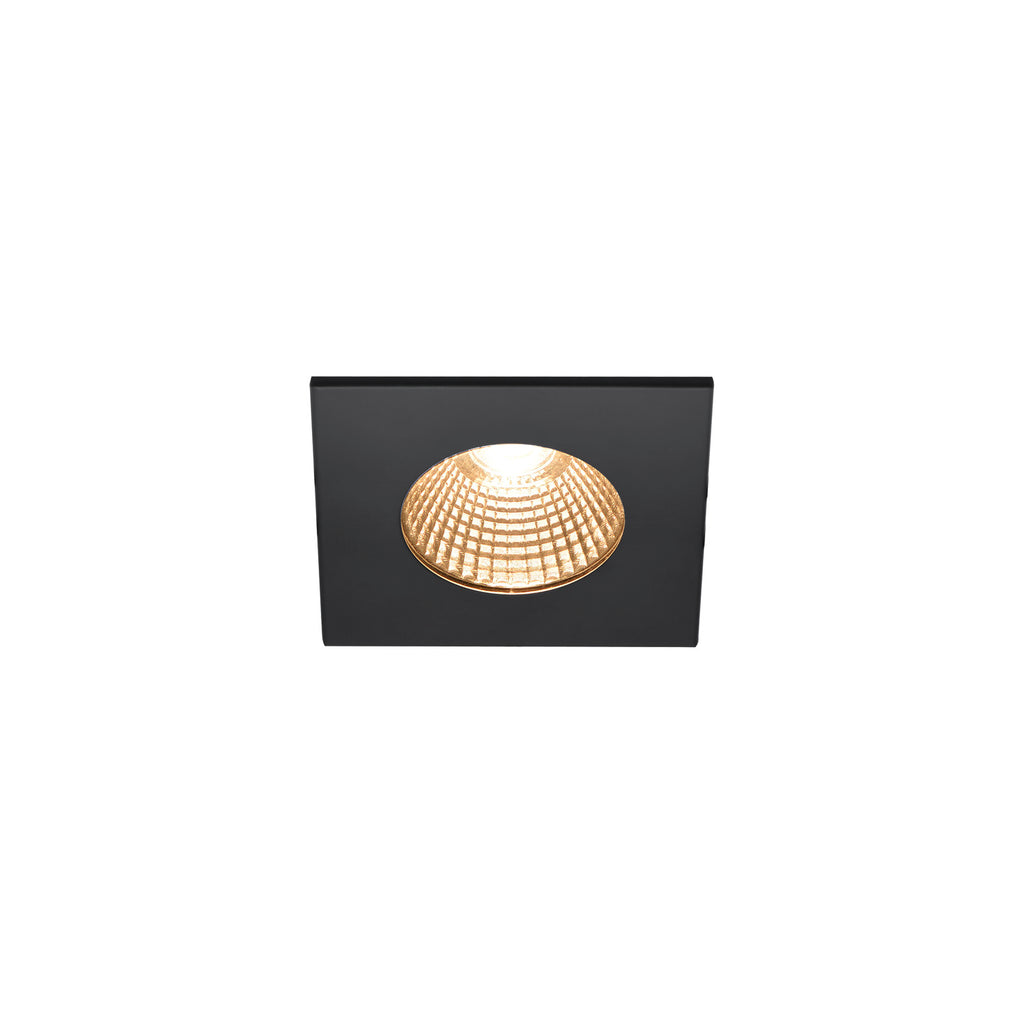 PATTA-I, luminária de exterior encastrada no teto LED, quadrado DL IP65 preto 1800-3000 K
