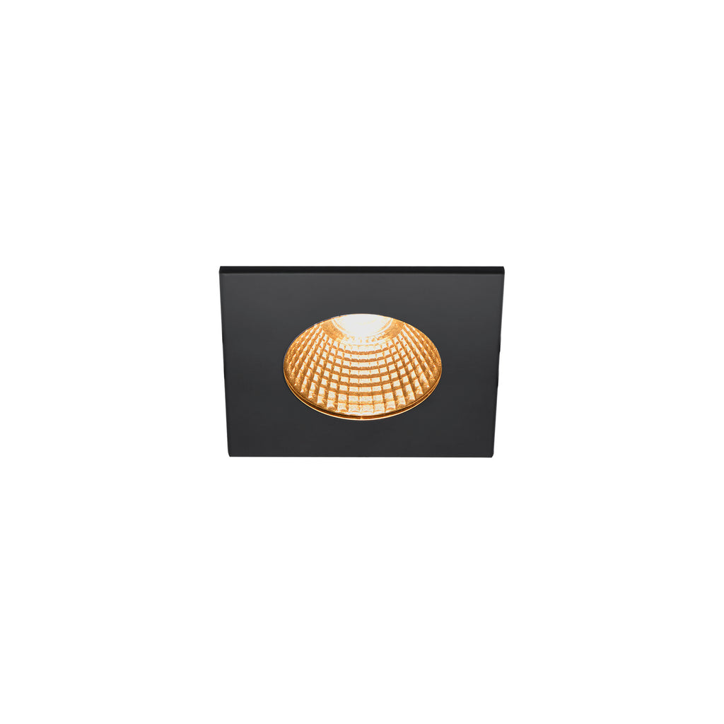 PATTA-I, luminária de exterior encastrada no teto LED, quadrado DL IP65 preto 1800-3000 K