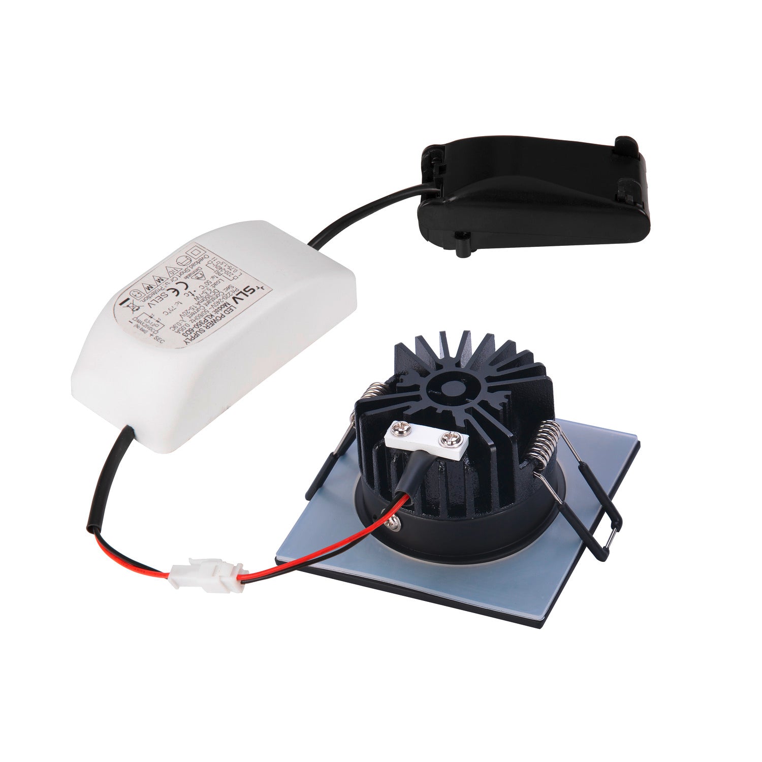 PATTA-I, luminária de exterior encastrada no teto LED, quadrado DL IP65 preto 1800-3000 K