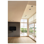 PATTA-I, luminária de exterior encastrada no teto LED, quadrado DL IP65 preto 1800-3000 K