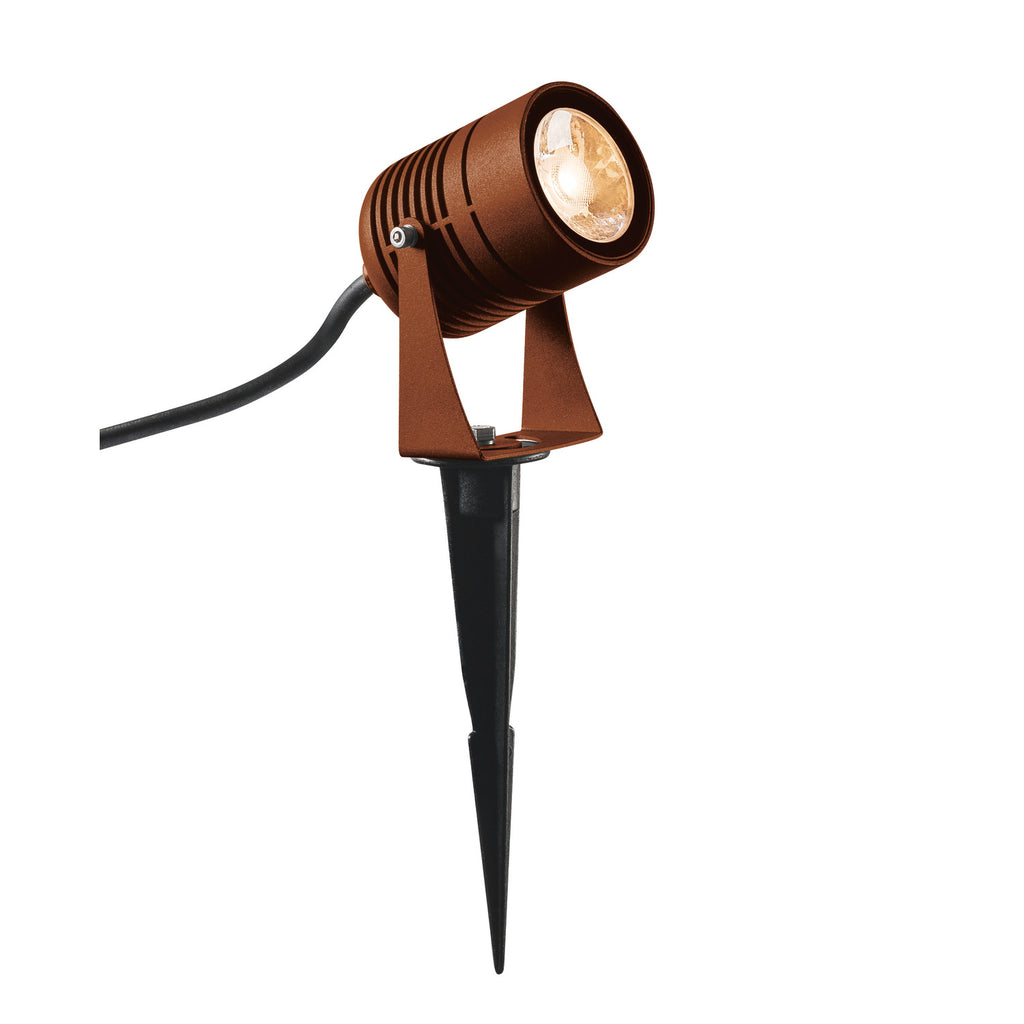 LED SP - NAUTILUS SPIKE, luminária de estaca LED Outdoor, cor de ferrugem, IP55, 3000 K, 40º