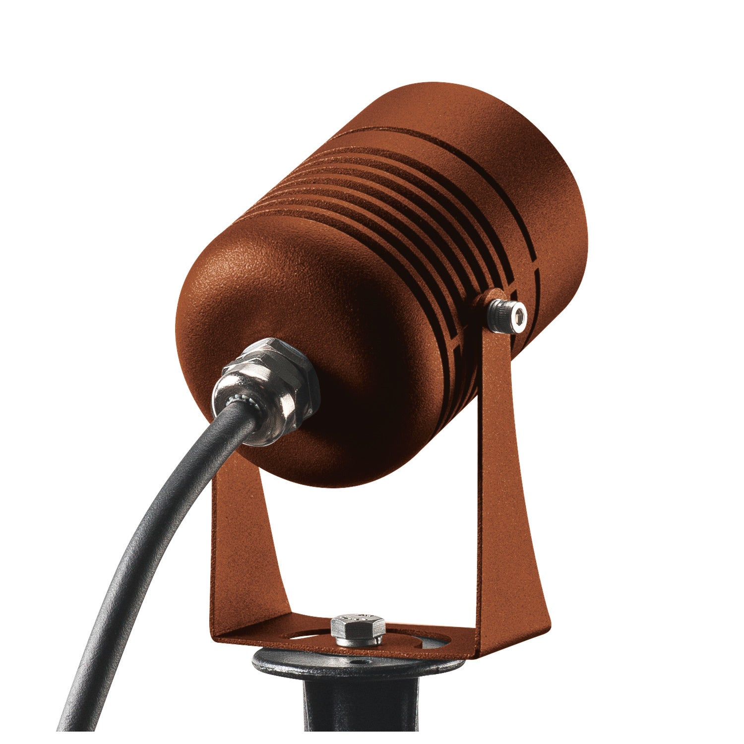 LED SP - NAUTILUS SPIKE, luminária de estaca LED Outdoor, cor de ferrugem, IP55, 3000 K, 40º