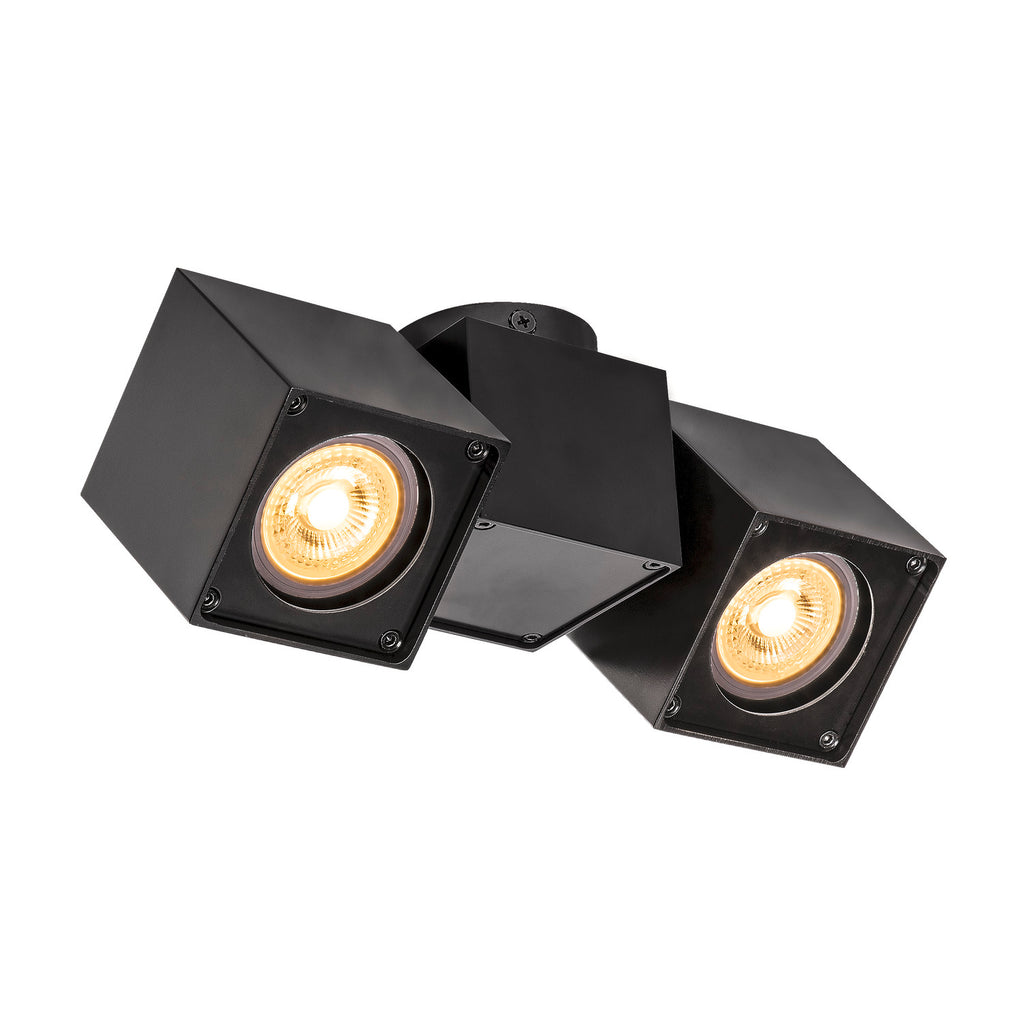 ALTRA DICE CW, luminária para montagem na parede e no teto, double, QPAR51, preto