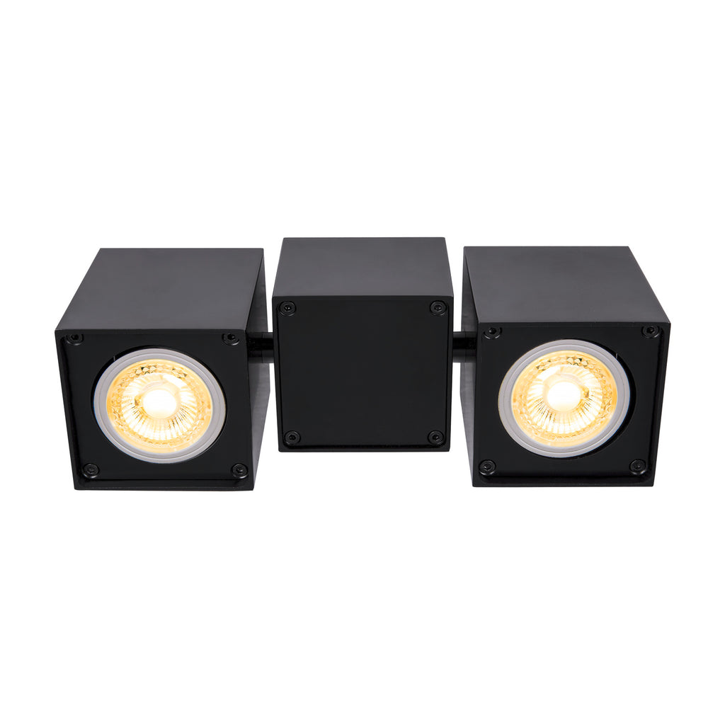 ALTRA DICE CW, luminária para montagem na parede e no teto, double, QPAR51, preto