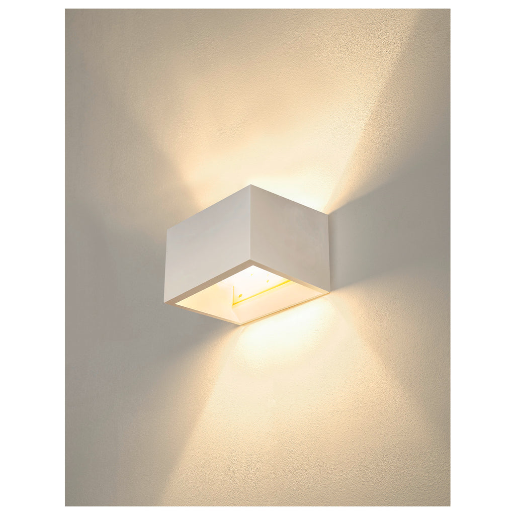 PLASTRA QT-DE12 WL, luminária de parede para interiores, branco