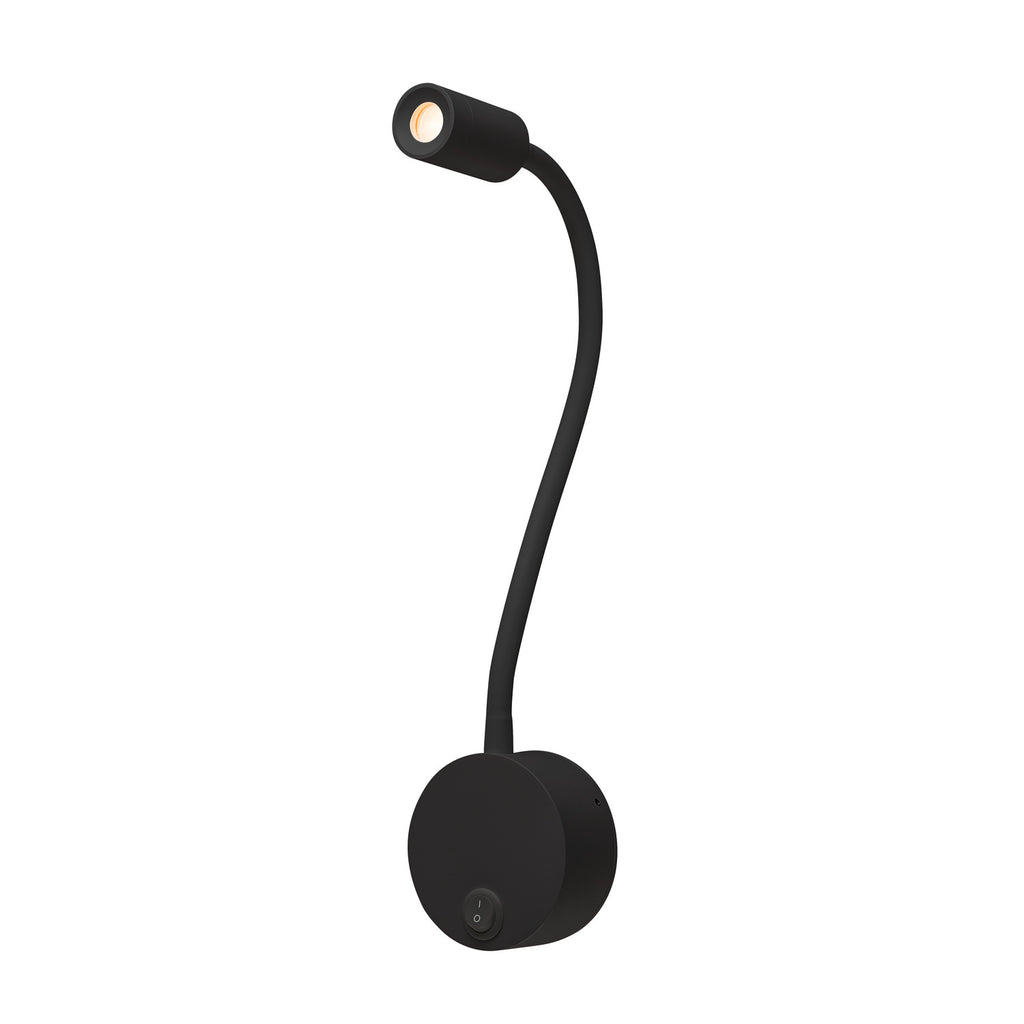 DIO FLEX PLATE LED, luminária de montagem na parede LED Indoor, preto, 2700 K