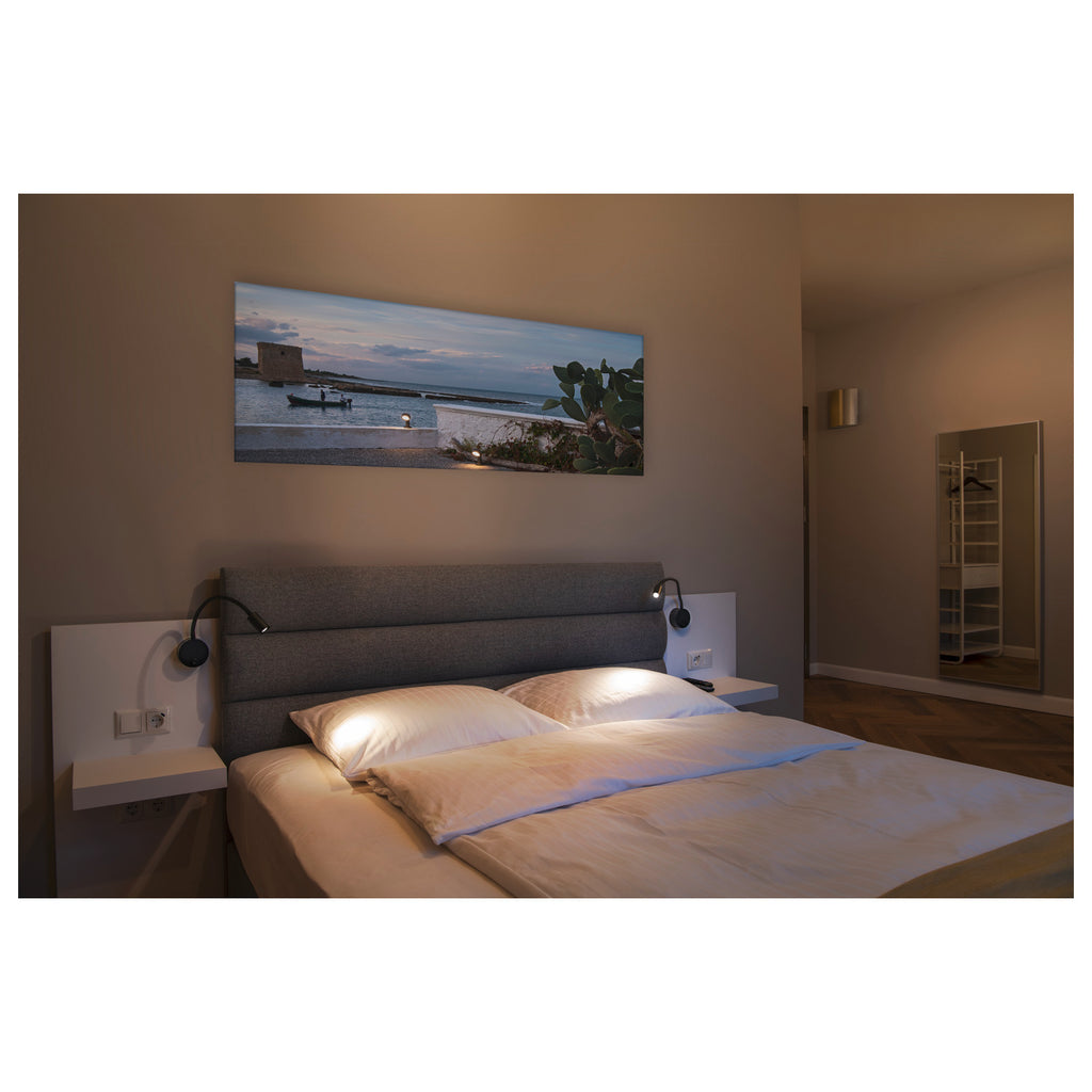 DIO FLEX PLATE LED, luminária de montagem na parede LED Indoor, preto, 2700 K