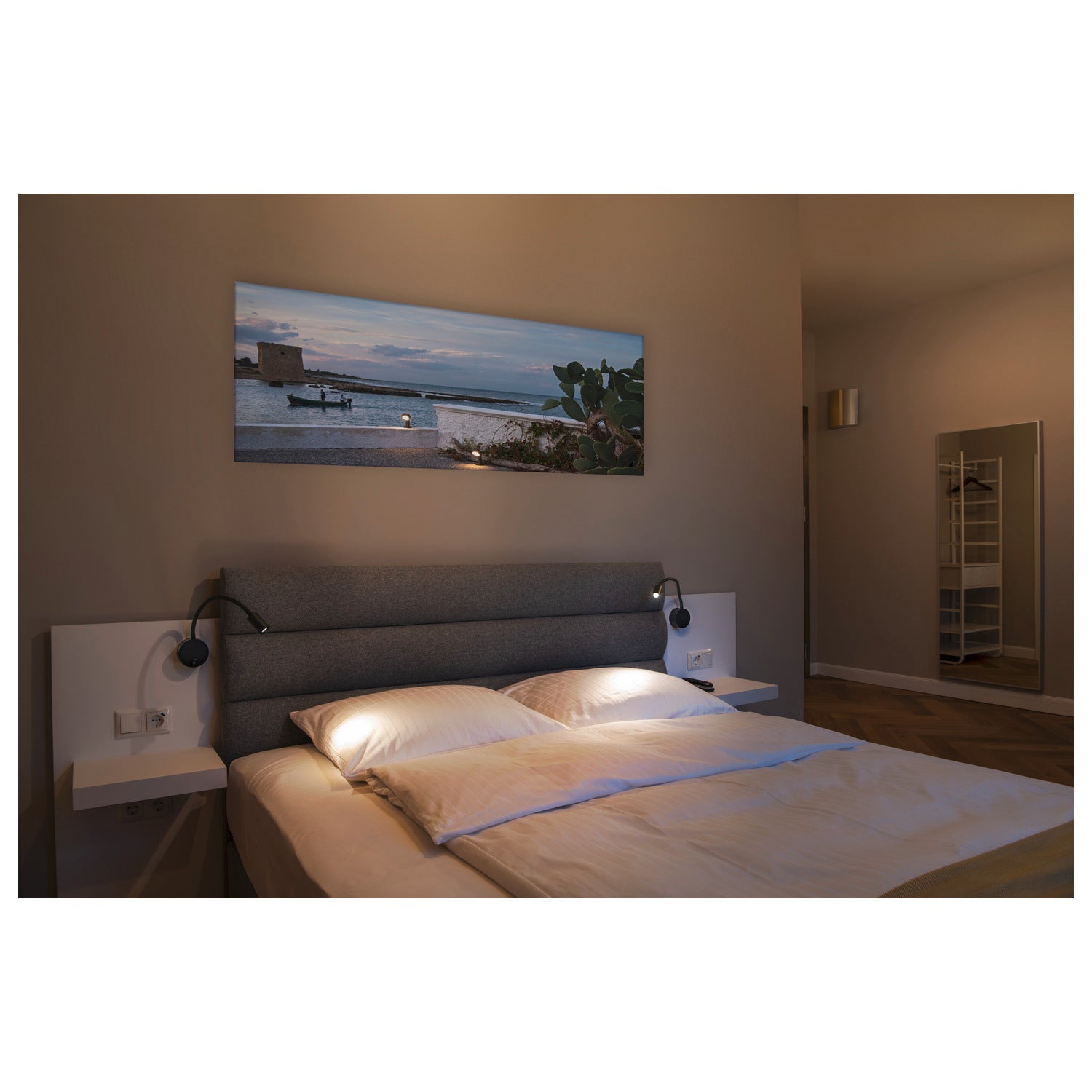 DIO FLEX PLATE LED, luminária de montagem na parede LED Indoor, preto, 2700 K