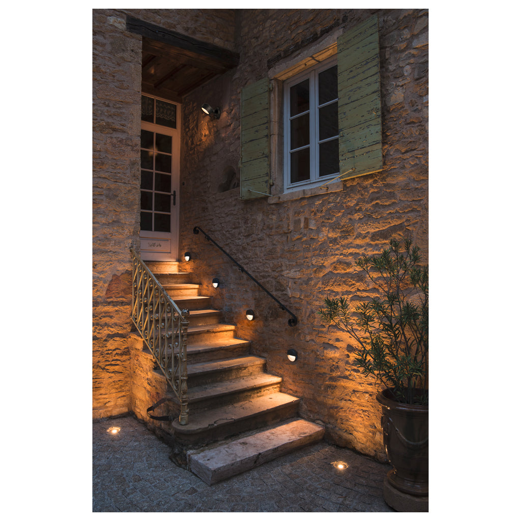 DOWNUNDER OUT, round WL Outdoor LED, Luminária de parede embutido, antracite, 3000 K